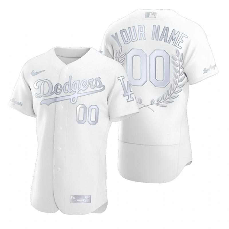 Los Angeles Dodgers Custom Men Nike Platinum MLB MVP Limited Player Edition Jersey